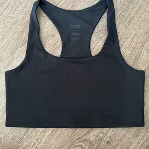girlfriend collective Black Seamless Racerback Sports Bra